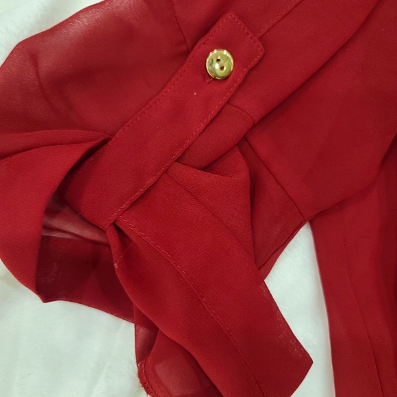 Red sheer top - Picture 6 of 7